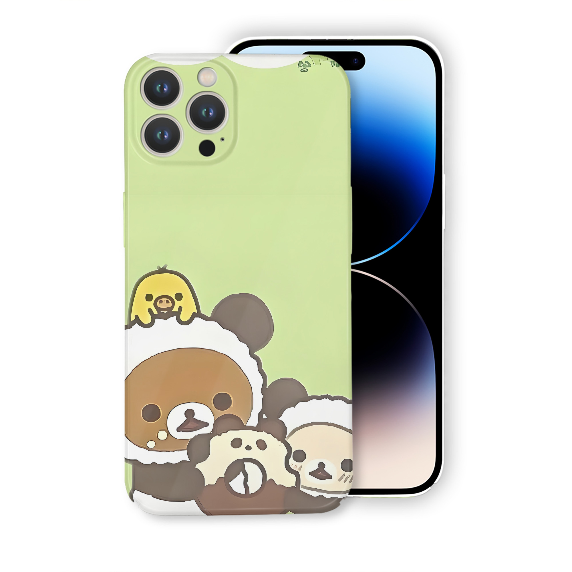 （画像用） リラックマ リラックマ キイロイトリ Rilakkuma Korilakkuma Kiiroitori 【iPhone 14シリーズ対応】ハードケース